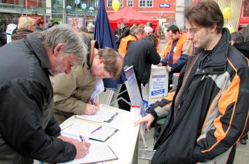 Stand Unterschriftensammlung: Thüringen