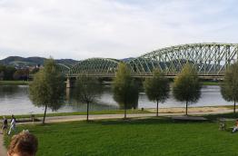 Eisenbahnbrücke in Linz